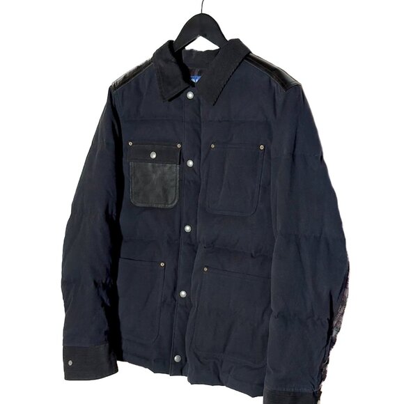 Junya Watanabe Comme Des Garçons Navy Blue Down Blazer Jacket - Picture 2 of 9
